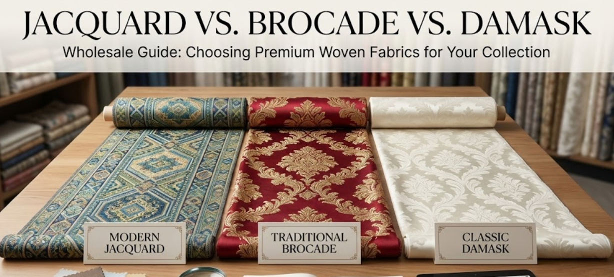 Jacquard vs. Brocade vs. Damask: How to Choose the Right Premium Woven Fabric for Your Collection (Wholesale Guide)